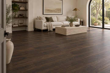 Mesilla Laminate Flooring — TF6601-F — daytime living room. AI interior visualization based on original supplier finish photos.
