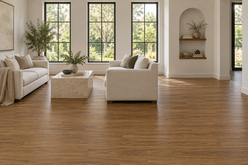 Santas Rosa Laminate Flooring — TF6602-F — daytime living room. AI interior visualization based on original supplier finish photos.