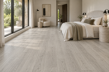 Roswell Laminate Flooring — TF6604-F — daytime bedroom. AI interior visualization based on original supplier finish photos.