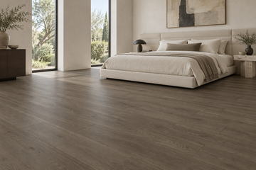Reserve Laminate Flooring — TF6609-F — daytime bedroom. AI interior visualization based on original supplier finish photos.