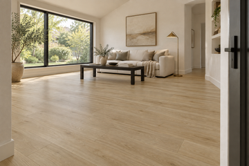 Melrose Laminate Flooring — TF6612-F — daytime living room. AI interior visualization based on original supplier finish photos.