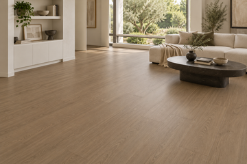 Grizzly Laminate Flooring — TF8309-F — daytime living room. AI interior visualization based on original supplier finish photos.