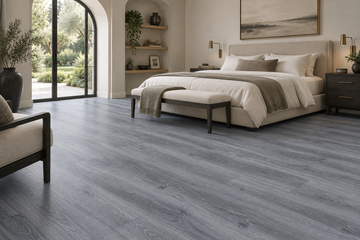Toucan TFGD 204 Glue-Down Vinyl Flooring — TFGD 204 — daytime bedroom. AI interior visualization based on original supplier finish photos.