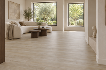 Toucan TFGD 208 Glue-Down Vinyl Flooring — TFGD 208 — daytime living room. AI interior visualization based on original supplier finish photos.
