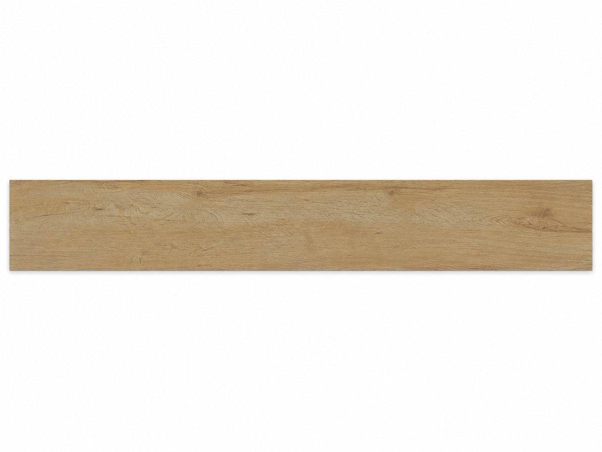 Illustrative plank showcase — Caramel Warm Natural Waterproof SPC Vinyl Plank Flooring — TFSPC122p-F. AI-assisted illustration; compare original supplier photos for actual finish.