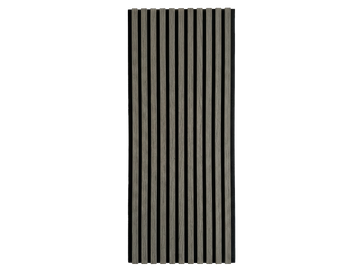 Cloud Grey wood slat acoustic panel, full front view.