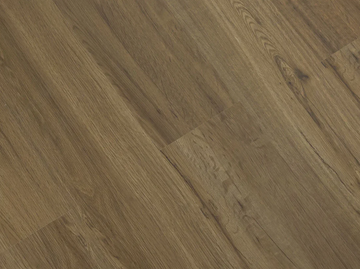 Milk Chocolate SPC vinyl flooring, angled close-up of the grain and plank joints.